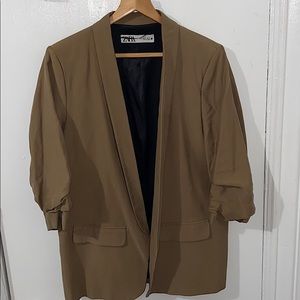 Ruched Sleeve Zara Blazer :)